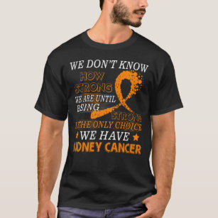 Sterk Oranje bewustmakingslint tegen nierkanker T-shirt