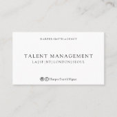 Sterk Professioneel Zwart & Wit Visitekaartje (Voorkant)