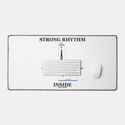 Sterk ritme binnenin elektrocardiogram hartslag bureaumat (Keyboard & Muis)