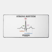 Sterk ritme binnenin elektrocardiogram hartslag bureaumat (Voorkant)