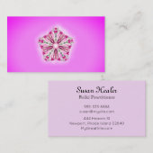 *~* Sterk roze gloedster Mandala Healer Reiki Visitekaartje (Voorkant / Achterkant)