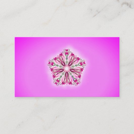 *~* Sterk roze gloedster Mandala Healer Reiki Visitekaartje (Voorkant)