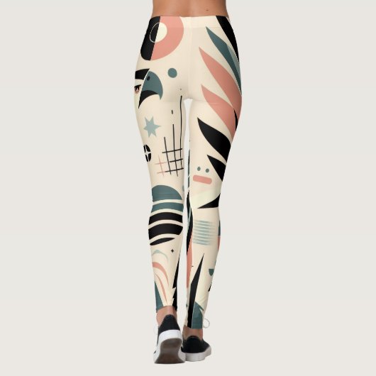 Sterk Snavel Atoom Adelaar Patroon Leggings (Achterkant)