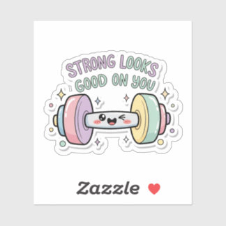 Sterk staat je goed Kawaii Hanteerbare Sticker
