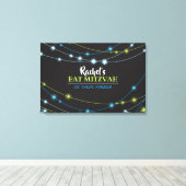 STERK VAN STARS Bar Bat Mitzvah Sign-In Board Canvas Afdruk (Insitu (Houten vloer))