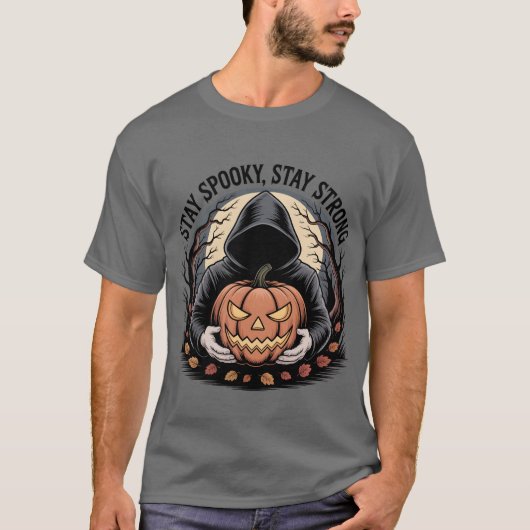Sterk Vintage Halloween T-Shirt (Voorkant)