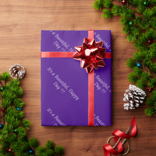 Sterk Violet 400080 - Aangepast bericht of Leeg Cadeaupapier