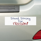 Sterk voor vrijheid bumpersticker (Op auto)