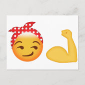 Sterk vrouw emoji briefkaart (Voorkant)