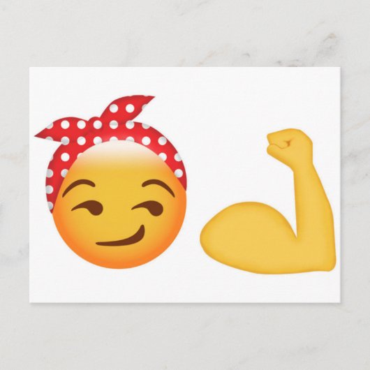 Sterk vrouw emoji briefkaart (Voorkant)