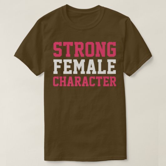 Sterk Vrouw karakter feminisme 5590 T-shirt (Design voorkant)
