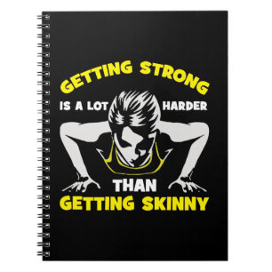 Sterk vs Skinny - Women's Workout Motivatie Notitieboek