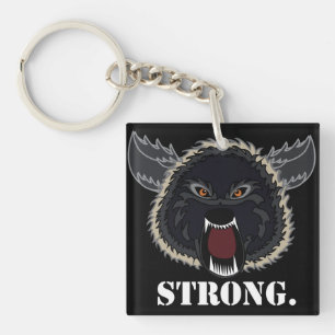 Sterk zijn als een wolf sleutelhanger