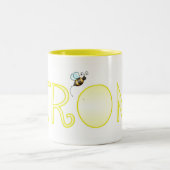 Sterk zijn - een positief woord tweekleurige koffiemok (Center)