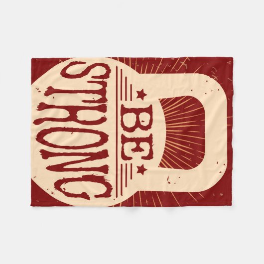 Sterk zijn fleece deken (Voorkant (Horizontaal))