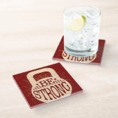 Sterk zijn glazen onderzetter (Schuin)