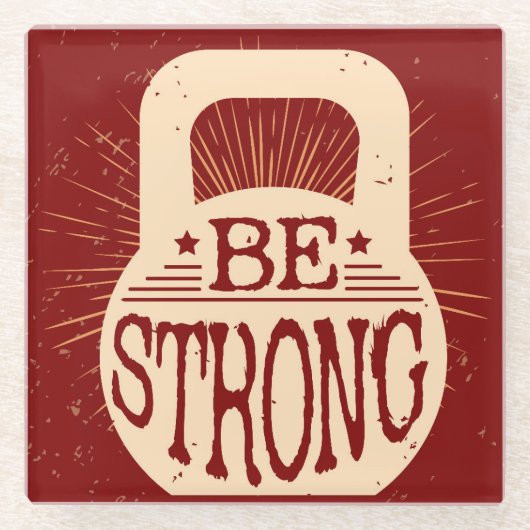 Sterk zijn glazen onderzetter (Voorkant)