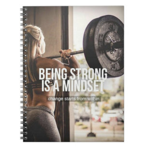 Sterk zijn is een mindset - Women's Gym Workout Notitieboek