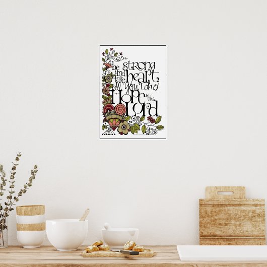 Sterk zijn - Kunstafdrukken Poster (Keuken)