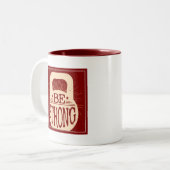 Sterk zijn tweekleurige koffiemok (Voorkant links)