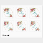 Sterk zijn vierkante sticker (Vel)