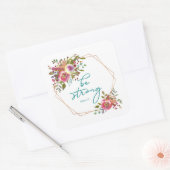 Sterk zijn vierkante sticker (Envelop)