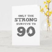 Sterke 90e verjaardag kaart (Gele Bloem)