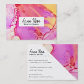 *~* Sterke Abstracte organische marmerWaterverf Visitekaartje (Voorkant / Achterkant)