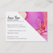 *~* Sterke Abstracte organische marmerWaterverf Visitekaartje (Achterkant)