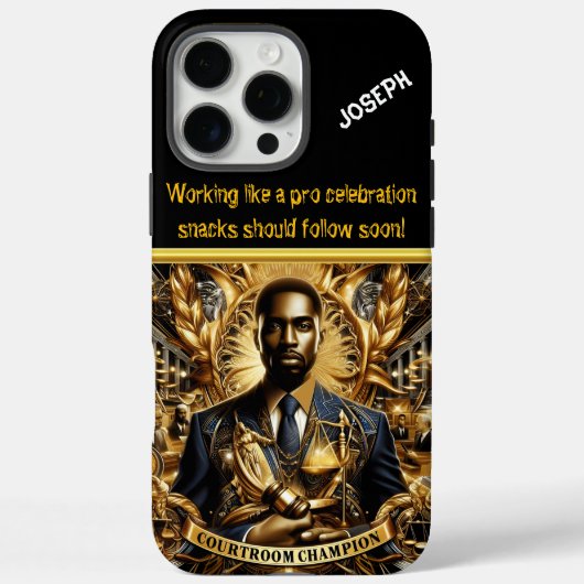 Sterke advocaat in een grote rechtszaal Case-Mate iPhone case (Achterkant)