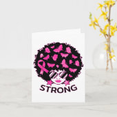 Sterke Afro-Amerikaanse vrouw borstkanker bewust Kaart (Gele Bloem)
