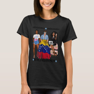 Sterke Afro-Venezolaanse moeder Venezuela Vlag Lat T-shirt