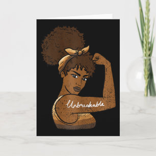 Sterke Afro Vrouw Zwarte Geschiedenis Maand Mannen Kaart