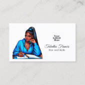 Sterke Afro-zwarte vrouw empowerment kunst Visitekaartje (Voorkant)