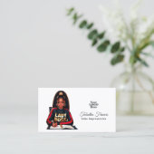 Sterke Afro-zwarte vrouw empowerment kunst Visitekaartje (Staand voorkant)