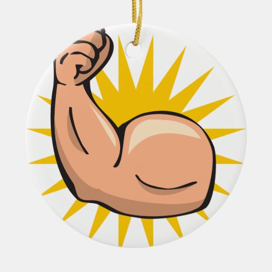 Sterke arm Flex Keramisch Ornament (Voorkant)