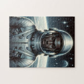 Sterke astronaut in de ruimte legpuzzel (Horizontaal)