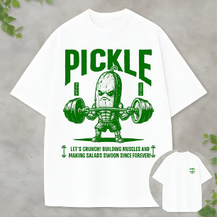 Sterke Augurk Bodybuilder Grafisch Grappige Fitnes T-shirt