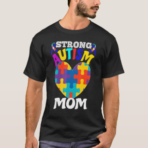 Sterke autisme Mam Cool Autism Awareness Cute Auti T-shirt