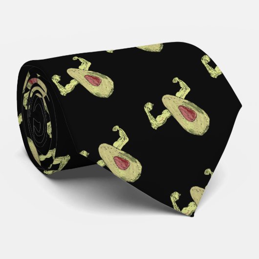 Sterke avocado stropdas (Opgerold)