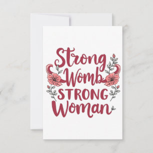 Sterke baarmoeder Sterke vrouwen Baarmoeder vrouwe Bedankkaart