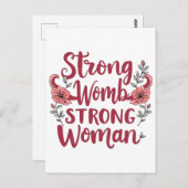Sterke baarmoeder Sterke vrouwen Baarmoeder vrouwe Briefkaart (Voorkant / Achterkant)