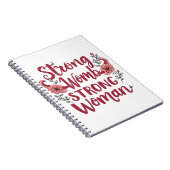 Sterke baarmoeder Sterke vrouwen Baarmoeder vrouwe Notitieboek (Rechterzijde)