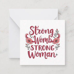 Sterke baarmoeder Sterke vrouwen Baarmoeder vrouwe Notitiekaartje