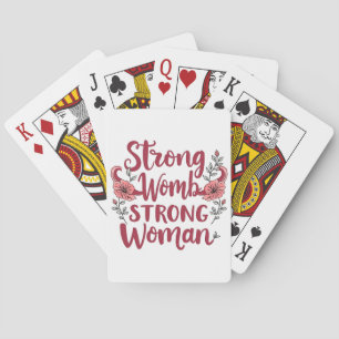 Sterke baarmoeder Sterke vrouwen Baarmoeder vrouwe Pokerkaarten