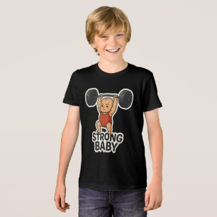 Sterke Baby Hanteert Gewichten Sticker Tri-Blend Shirt