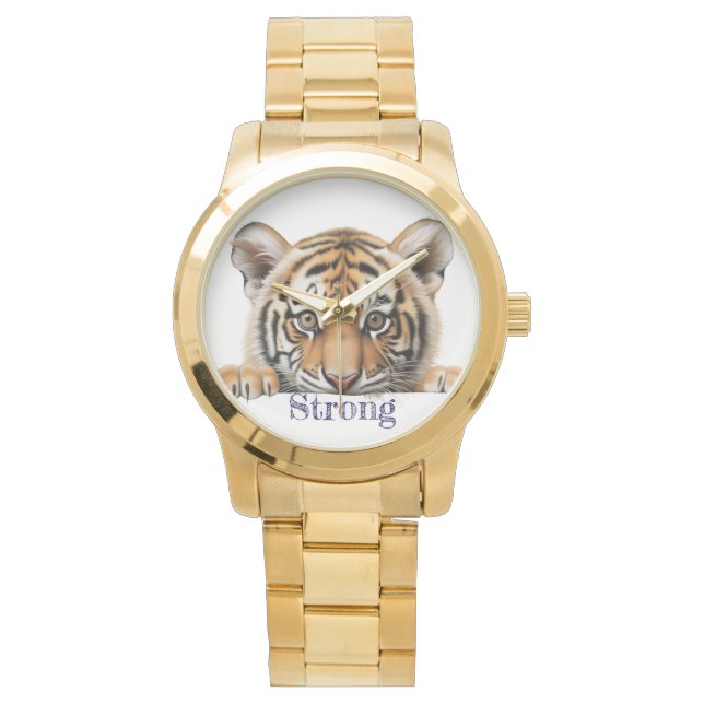 "Sterke" Baby Lion Horloge (Voorkant)