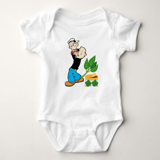 Sterke Baby Popeye Bodysuit. Romper (Voorkant)