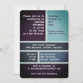 Sterke Bar Mitswa-uitnodiging met Davidsster Kaart (Achterkant)