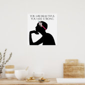 Sterke Beauful Woman sm versie Poster (Keuken)